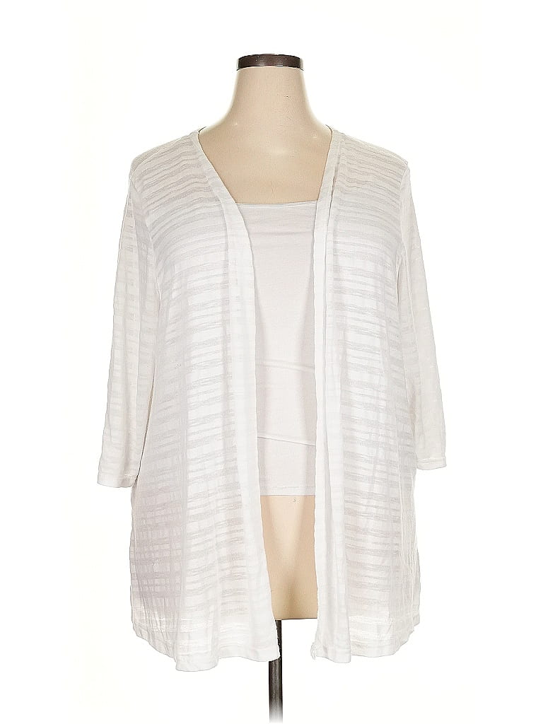 Catherines White Cardigan Size 3X - photo 1