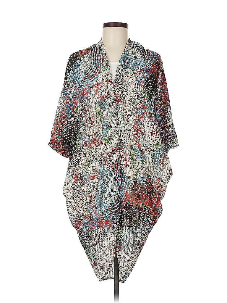 Joseph Ribkoff Paisley Silver Black Kimono Size 8 - photo 1