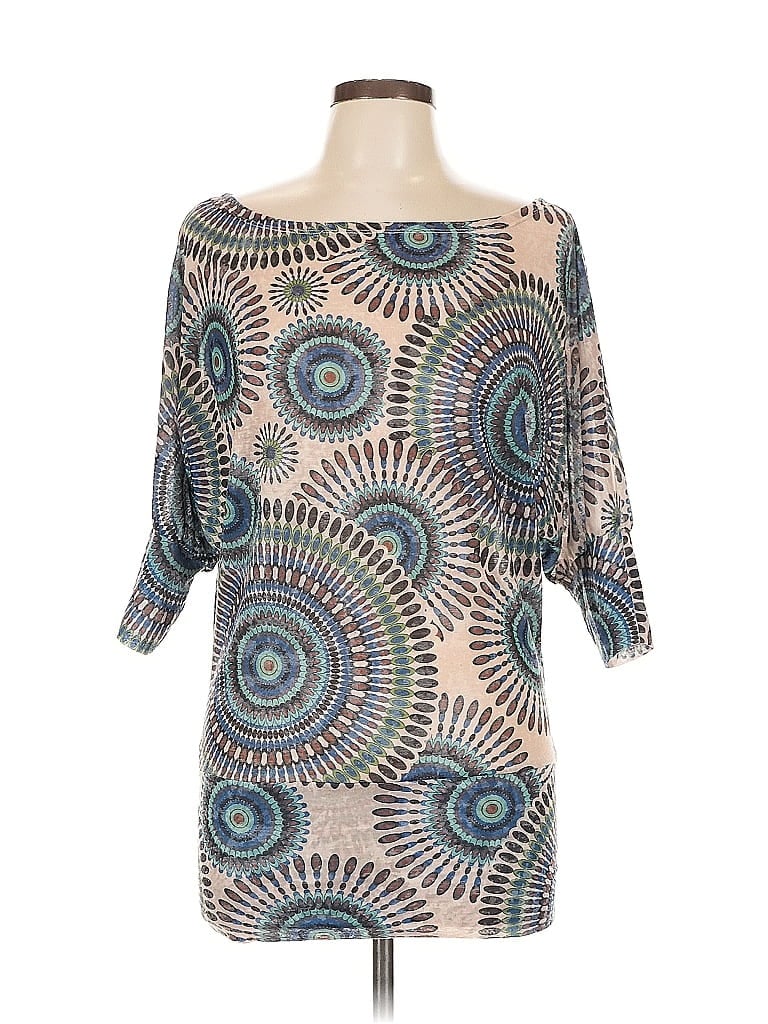 Click to view more detailed imagery on our partner's website Pre-owned Love Culture 3/4 Sleeve Blouse In Blue