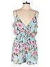 Shein 100% Polyester Tropical Blue Romper Size L - photo 1