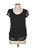 Lauren Conrad 100% Polyester Black Short Sleeve Top Size L - photo 1