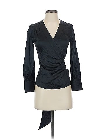 Diane von Furstenberg Long Sleeve Silk Top (view 1)