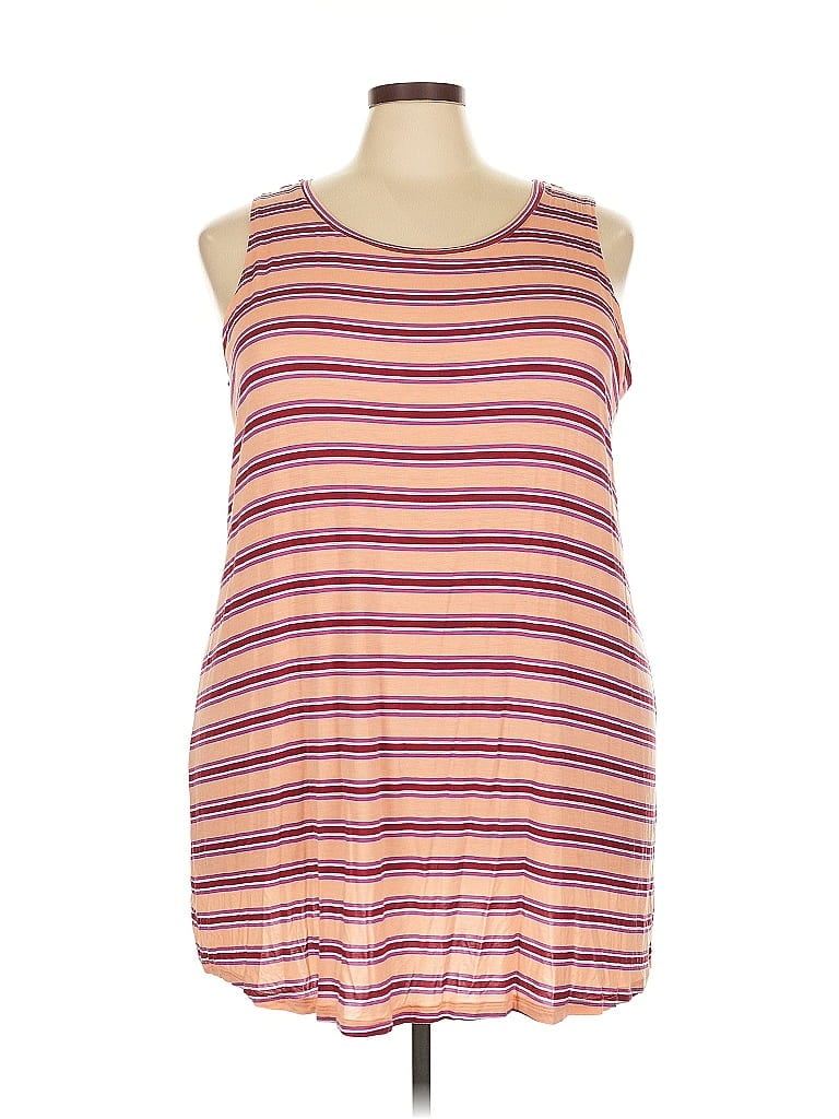 LOGO by Lori Goldstein Pink Sleeveless T-Shirt Size 3X - photo 1
