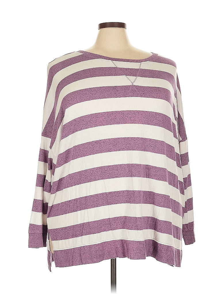 Belle By Kim Gravel Purple Pullover Sweater Size 3X - photo 1