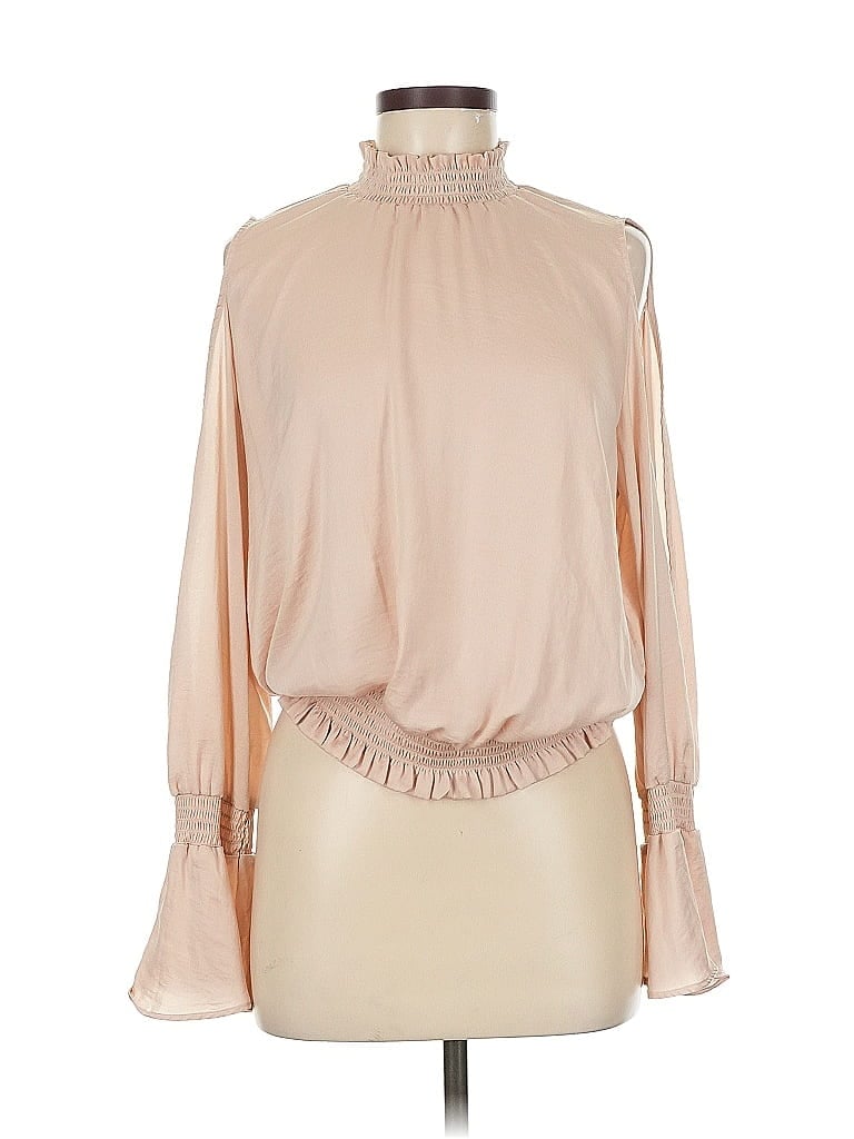 Pre-owned Bar Iii Long Sleeve Blouse In Brown