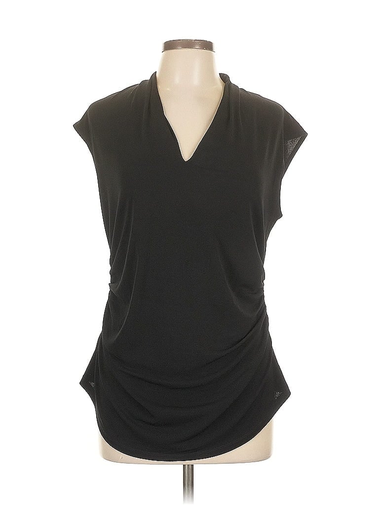 Pre-owned Ann Taylor Factory Sleeveless Blouse In Black