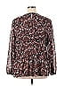 Terra & Sky 100% Polyester Brown Long Sleeve Blouse Size 1X - photo 2