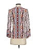 Hale Bob 100% Silk Graphic Animal Print Pink Ivory 3/4 Sleeve Silk Top Size XS - photo 2