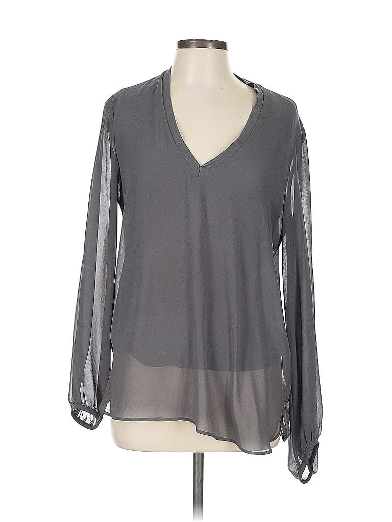 Click to view more detailed imagery on our partner's website Pre-owned Zara Long Sleeve Blouse In Gray