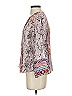 Hale Bob 100% Silk Graphic Animal Print Pink Ivory 3/4 Sleeve Silk Top Size XS - photo 4