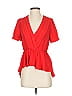 Naven 100% Polyester Red Short Sleeve Blouse Size 0 - photo 1