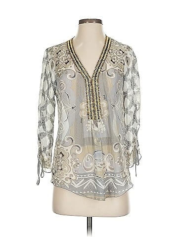 Hale Bob 3/4 Sleeve Silk Top (view 1)