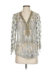 Hale Bob 3/4 Sleeve Silk Top