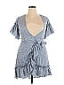 Max Studio Checkered-gingham Blue Casual Dress Size M - photo 1