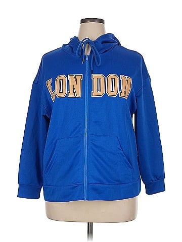 Shein Curve Zip Up Hoodie (view 1)