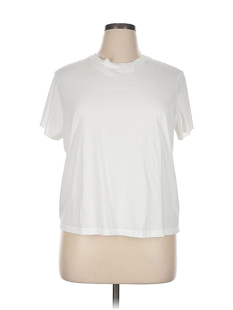 Pre-owned Asos Design Short Sleeve T-shirt In White