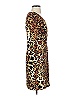 David Meister 100% Viscose Animal Print Brown Cocktail Dress Size 4 - photo 3