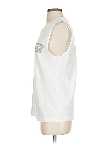 Barbie 100% Ringspun Combed Cotton White Sleeveless T-Shirt Size S