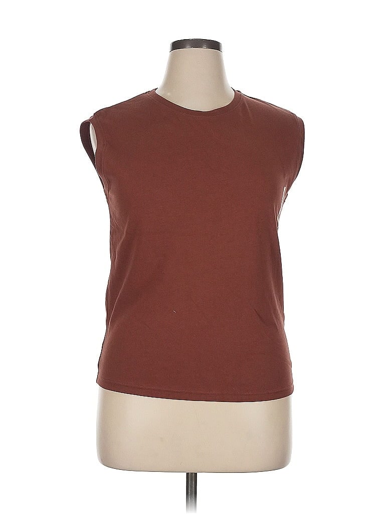 Assorted Brands Sleeveless T-shirt In Brown