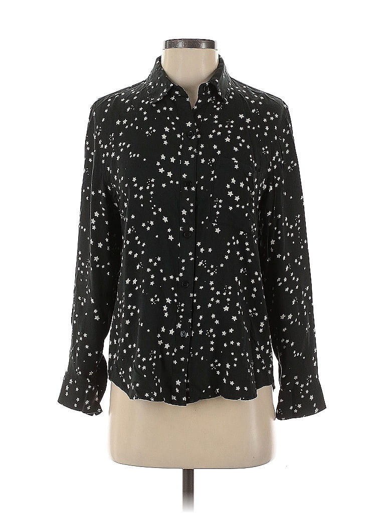 Pre-owned Rails Long Sleeve Blouse In Black