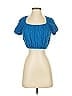Zara Blue Short Sleeve Top Size S - photo 1