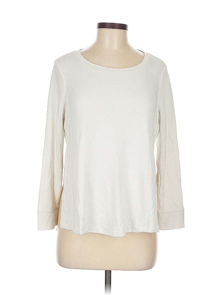 Lou & Grey Ivory Long Sleeve T-Shirt Size M - photo 1