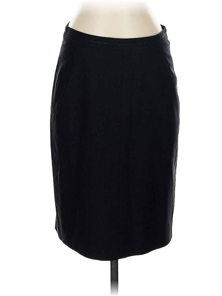 Pre-owned Theory Wool Skirt In Black