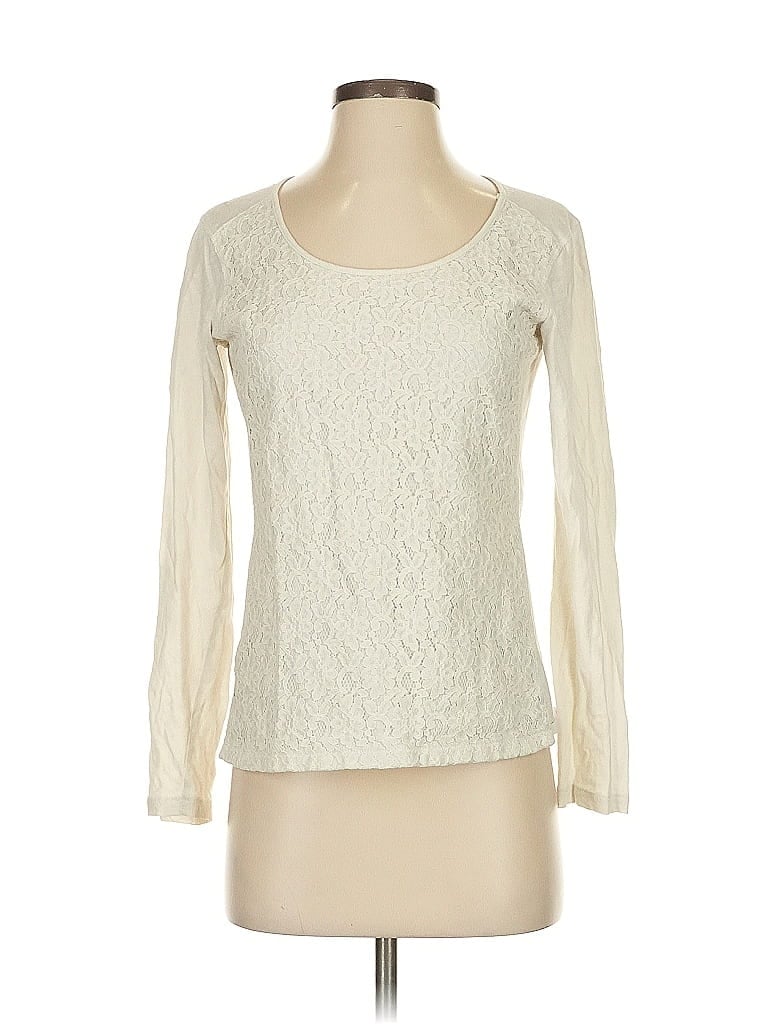 Pre-owned Eddie Bauer Long Sleeve T-shirt In White