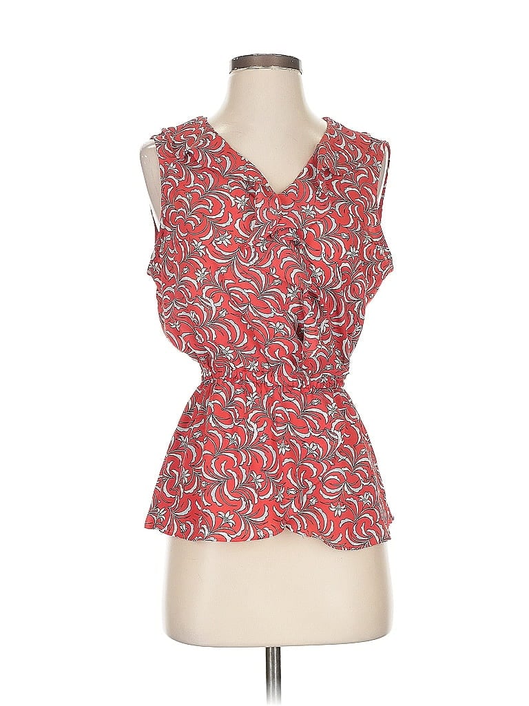 Pre-owned Max Studio Sleeveless Blouse In Red