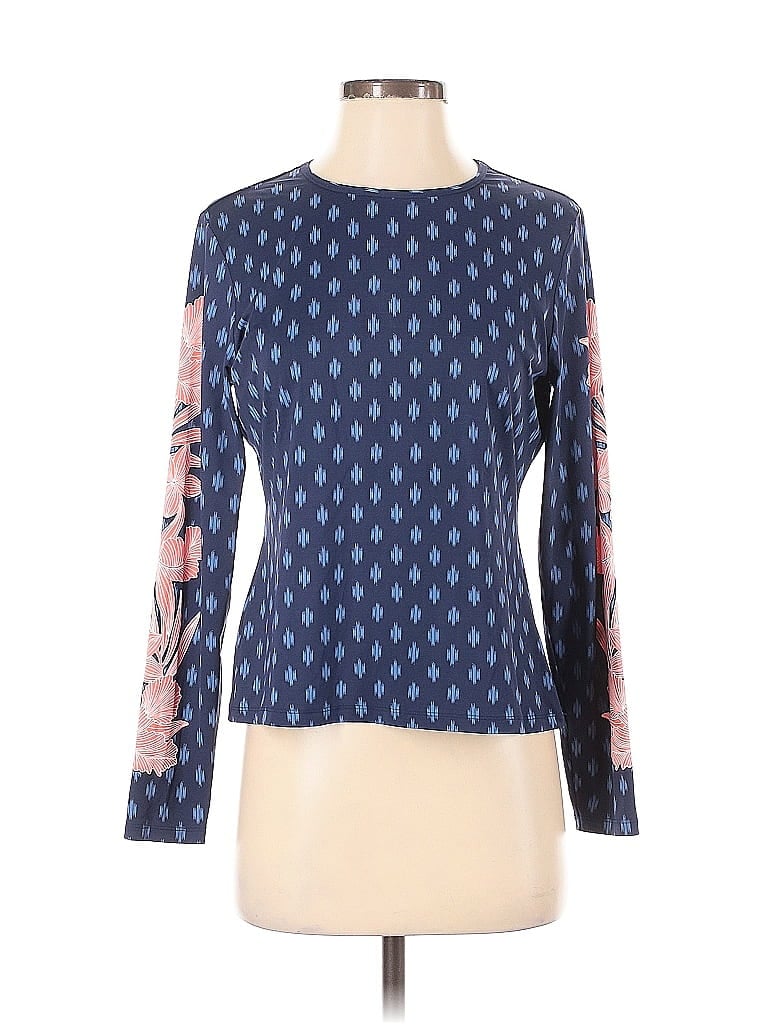 Click to view more detailed imagery on our partner's website Pre-owned Lands' End Long Sleeve Top Blue Boatneck Tops