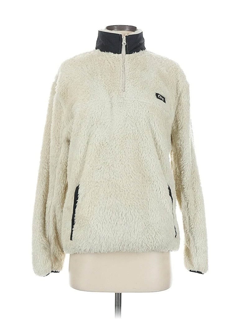 Pre-owned Zyia Active Pullover Sweater In White