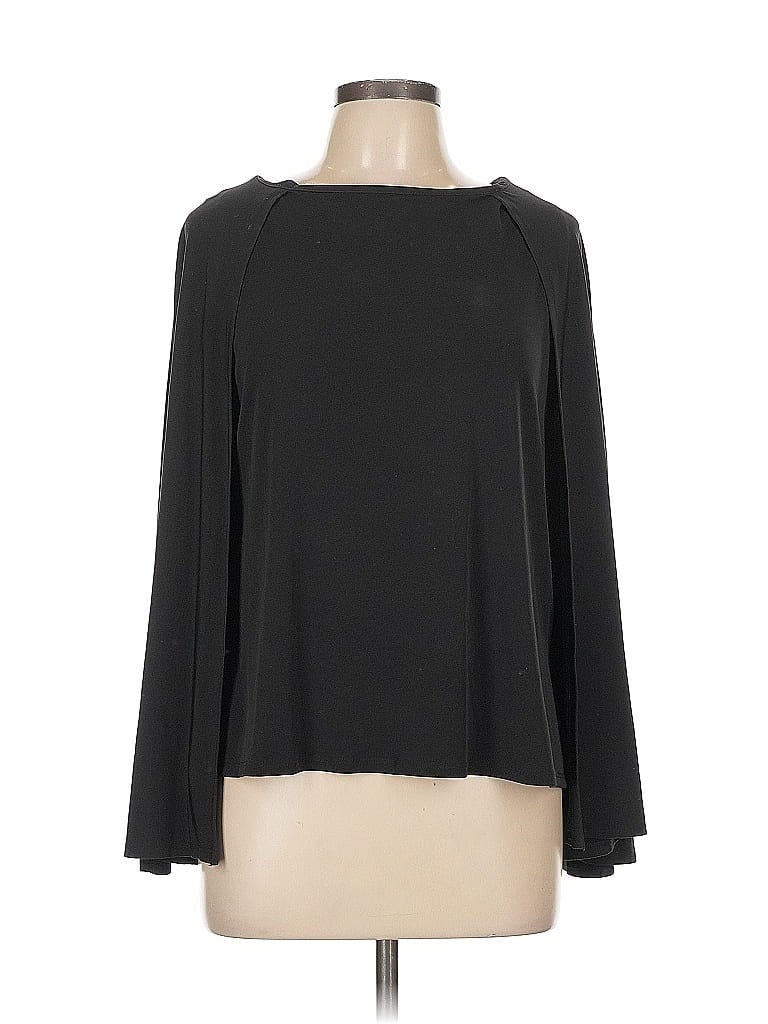 IMAN Black Long Sleeve Top Size L - photo 1