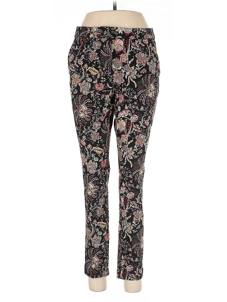 H&M Paisley Black Casual Pants Size 10 - photo 1