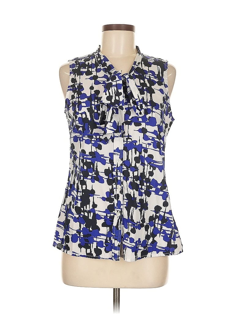 Pre-owned Banana Republic Factory Store Sleeveless Blouse In Blue