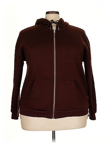 Shein Curve Zip Up Hoodie (view 1)