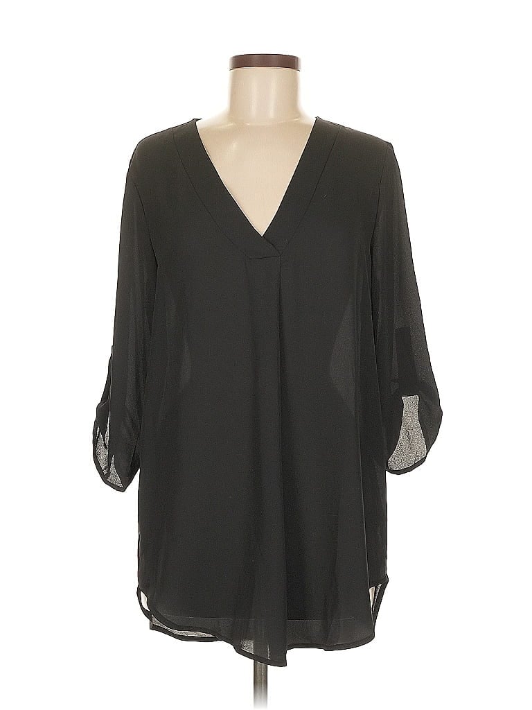 Pre-owned Lush 3/4 Sleeve Blouse In Black