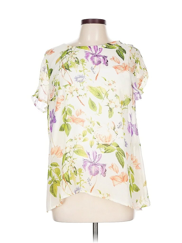 Pre-owned Show Me Your Mumu Short Sleeve Blouse In White