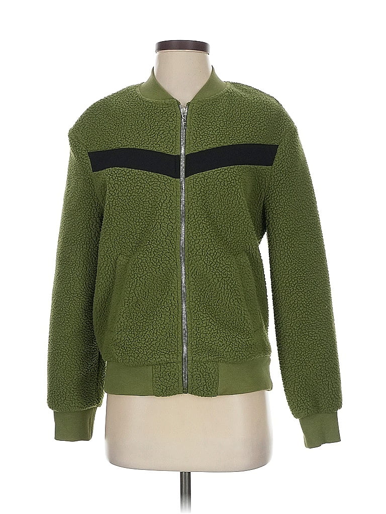 Pre-owned Zyia Active Cardigan Sweater In Green