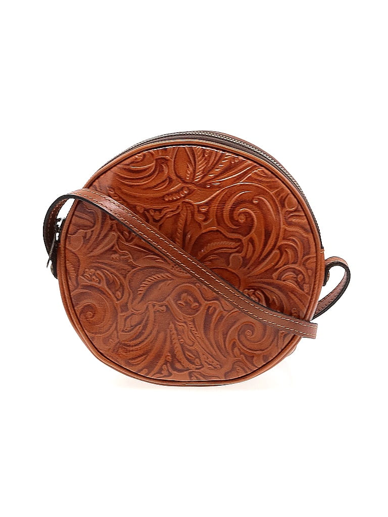 Patricia Nash 100% Leather Paisley Brown Leather Crossbody Bag One size - photo 1