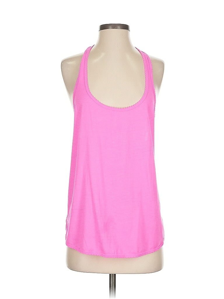 Pre-owned Lululemon Athletica Tank Top Pink Halter Neckline Tops
