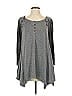 LOGO by Lori Goldstein Gray Long Sleeve Top Size M - photo 1