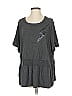 Lovesick Gray Short Sleeve Top Size 3 - photo 1