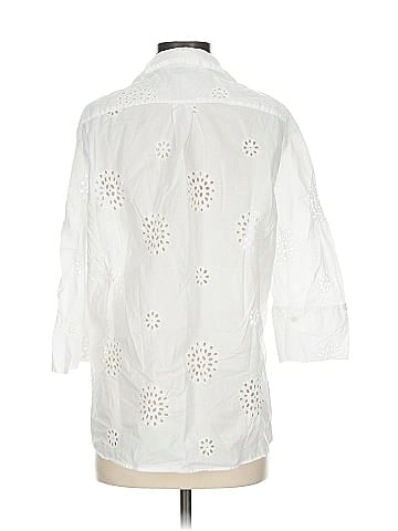 Zara 3/4 Sleeve Button-Down Shirt (view 2)