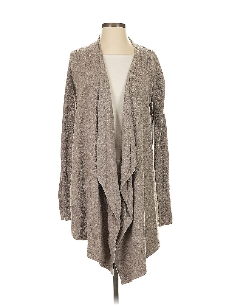 Pre-owned Barefoot Dreams Cardigan Sweater In Gray