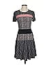 BCBGMAXAZRIA Graphic Gray Black Casual Dress Size S - photo 1