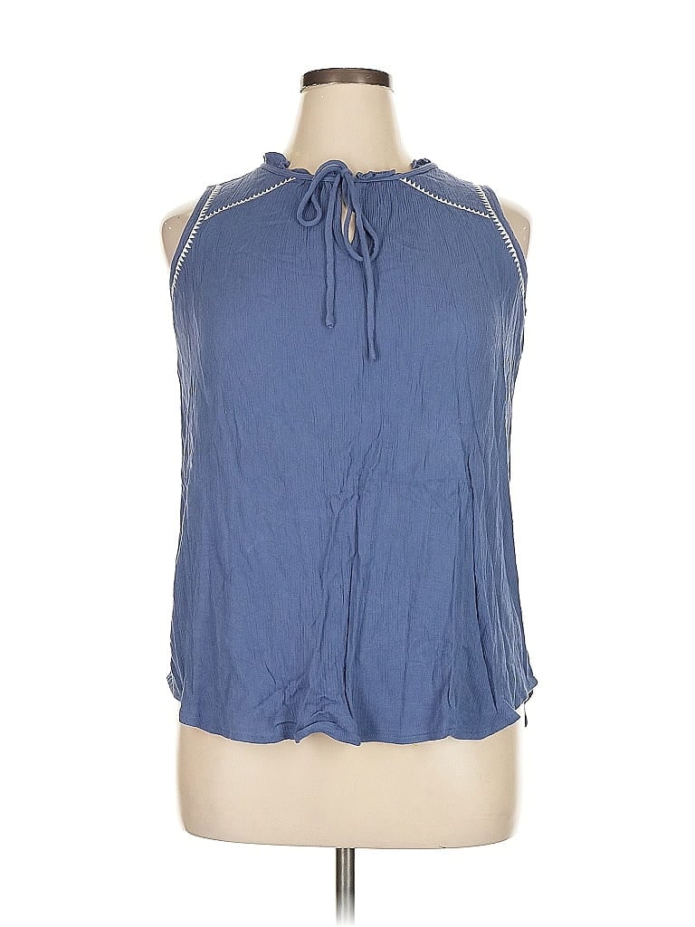Pre-owned Bobeau Sleeveless Blouse In Blue