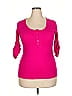 Op 100% Cotton Pink 3/4 Sleeve Top Size XXL - photo 1