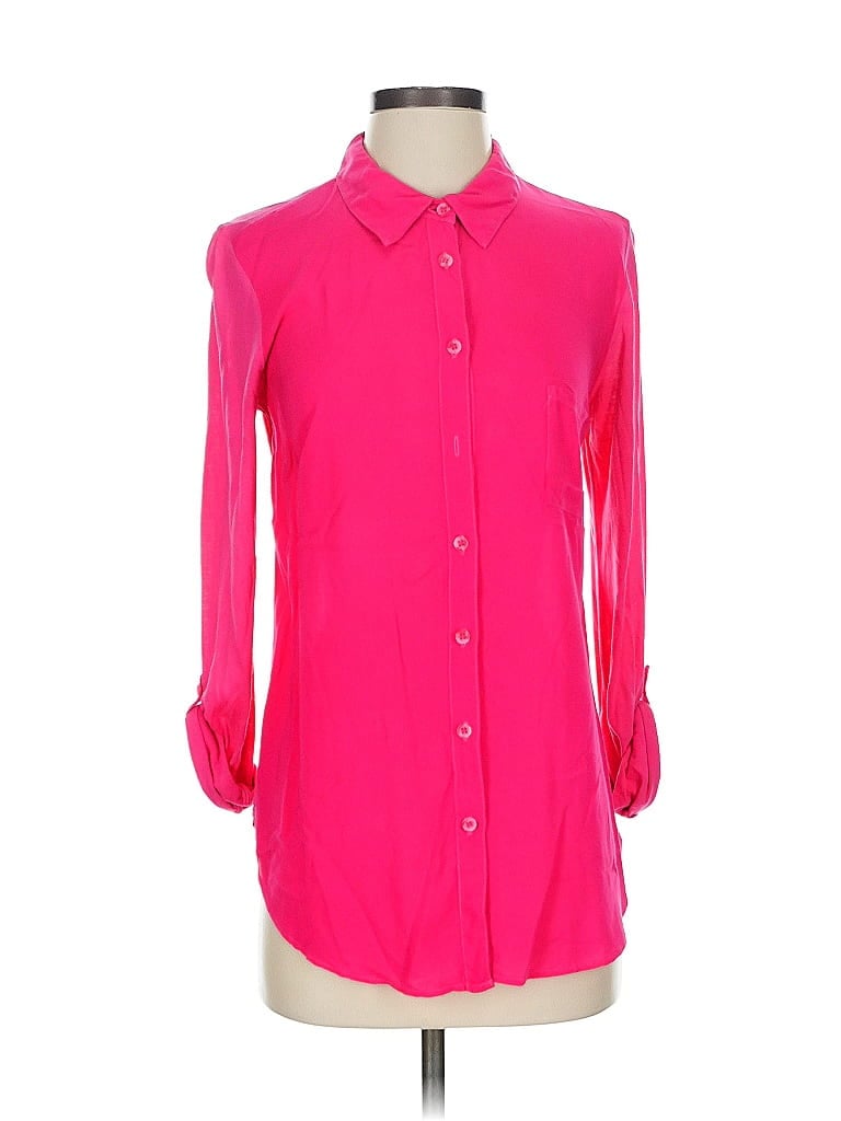 Pre-owned Splendid Long Sleeve Blouse In Pink
