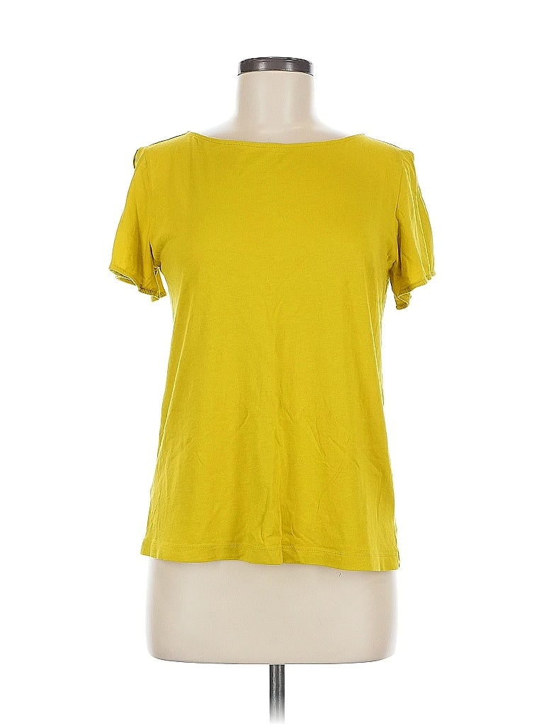Pre-owned Ann Taylor Loft Short Sleeve T-shirt In Yellow