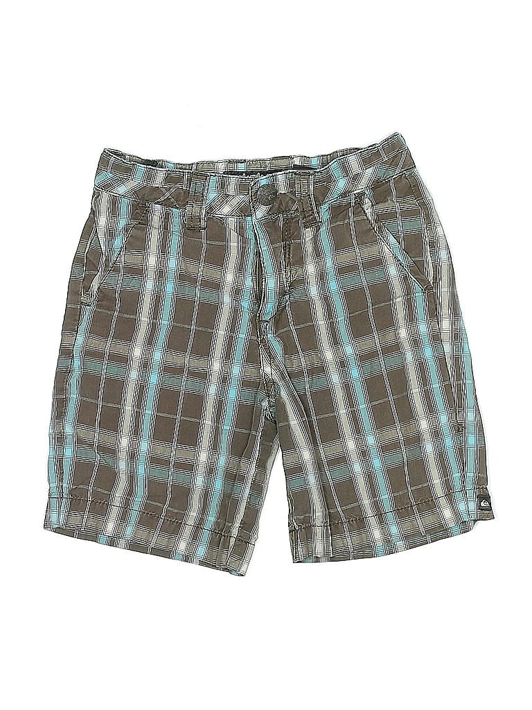 Quiksilver 100% Cotton Plaid Brown Board Shorts Size 3T - photo 1